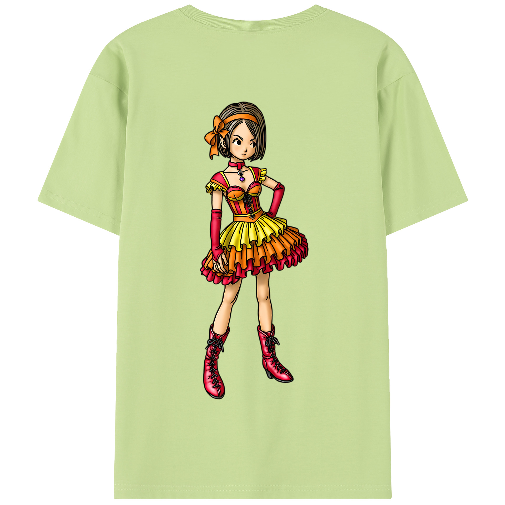 （画像用） ドラゴンクエスト Doragon Kuesuto Dragon Quest 綿100％半袖Tシャツ（背面プリント）